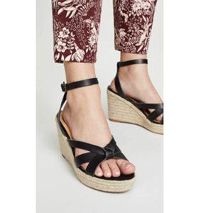 🌻NIB SOLUDOS Charlotte Leather Wedge Sandal Sz. 6.5